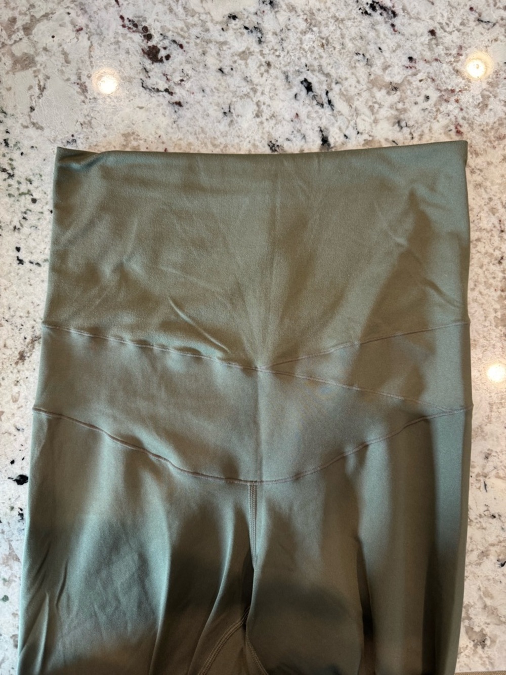 Nike One Luxe Maternity Leggings - Olive Green M - Picture 2 of 4